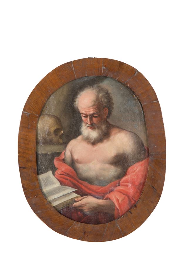 Dipinto ovale "SAN GEROLAMO"