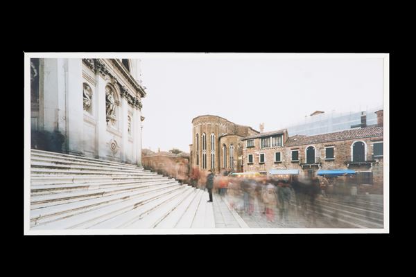 GIOVANNI CHIARAMONTE : "THE STAIRCASE OF THE CHURCH OF HEALTH"  - Auction MILANO DECOR - Antiques, Fine Art,  Carpets, Photographs & Design Auction (n. 92) - Viscontea Casa d'Aste