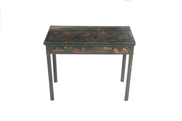 Chinoiserie lacquered game table