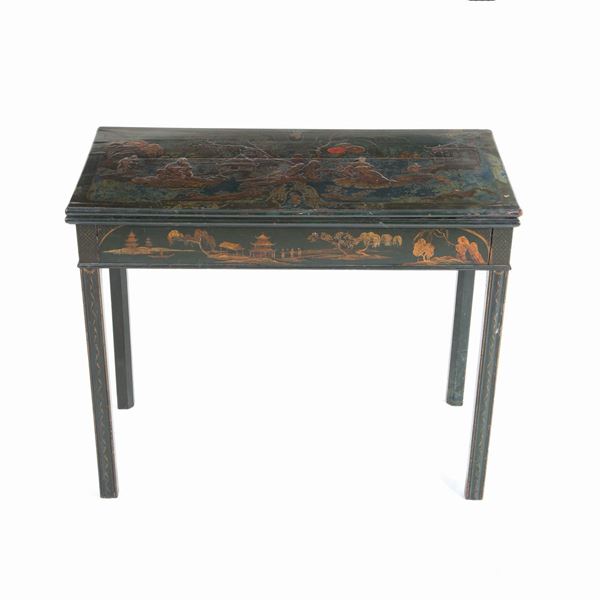 Chinoiserie lacquered game table