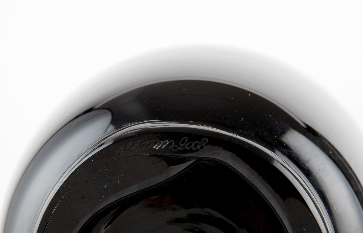 Vaso Opalino Nero. Venini