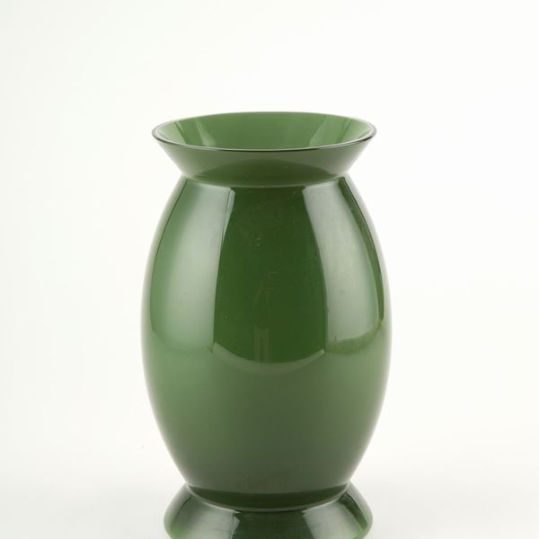 ALESSANDRO  MENDINI - Green Idalion vase for VENINI