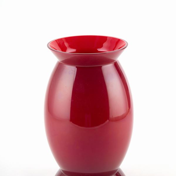 Vaso Idalion rosso. VENINI