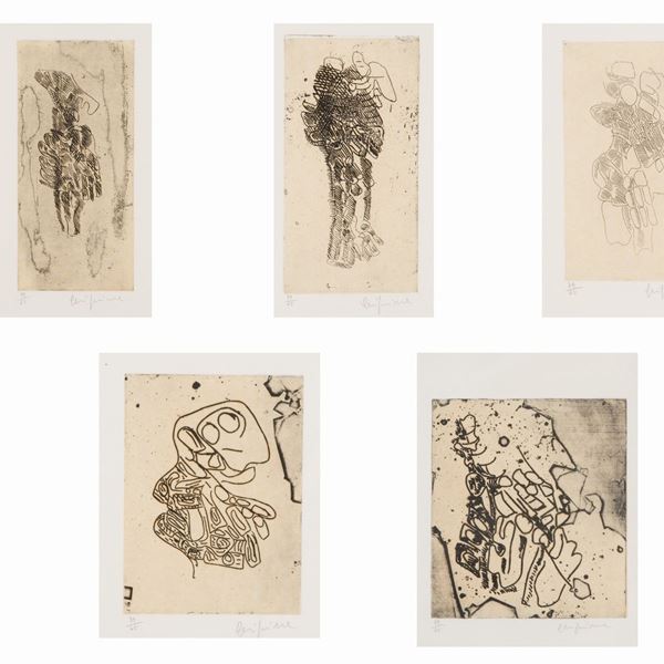 ALFREDO CHIGHINE - Five engravings