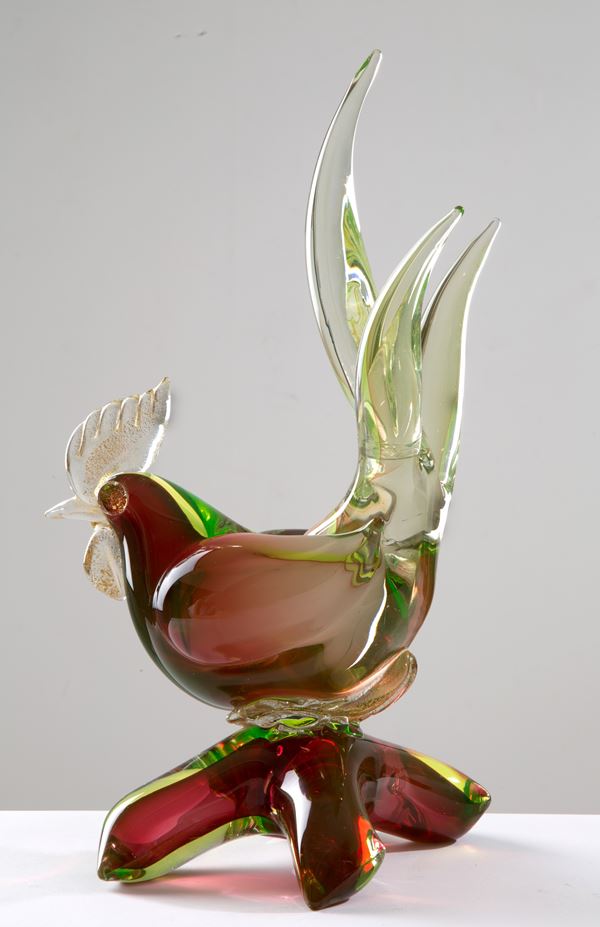 Murano glass sculpture "GALLO"