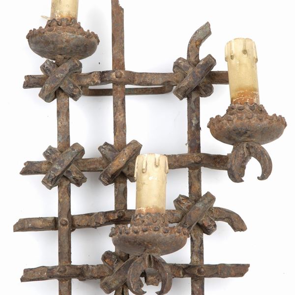 Iron wall light