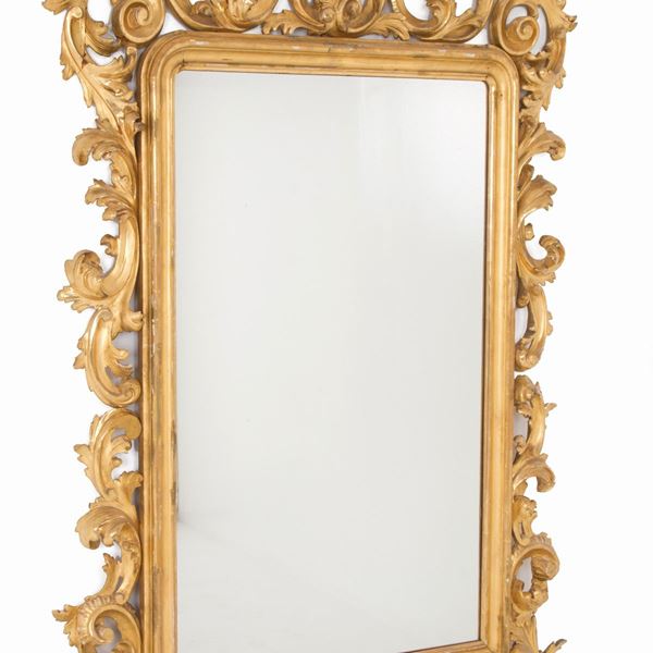 Large golden mirror
