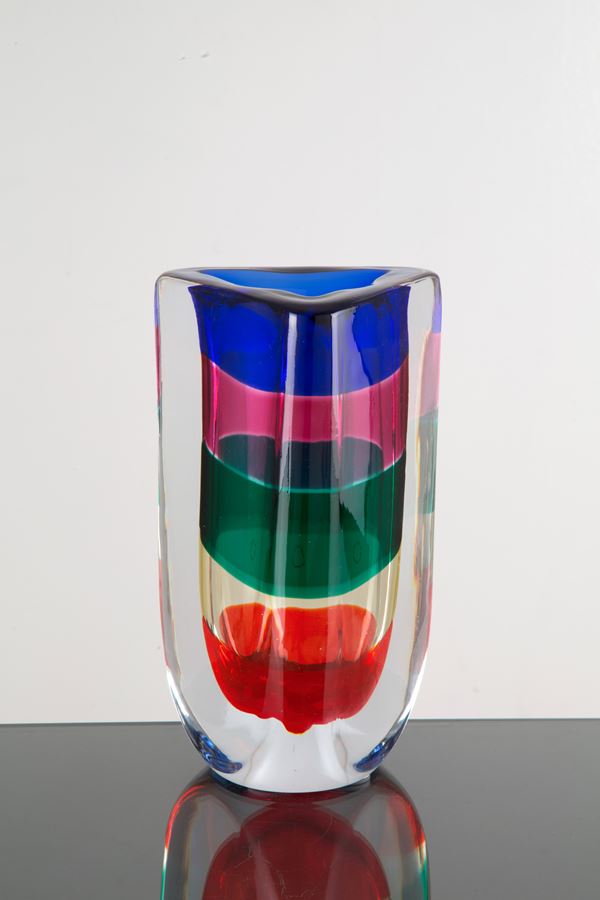 FULVIO BIANCONI - Vaso in vetro di Murano per VENINI