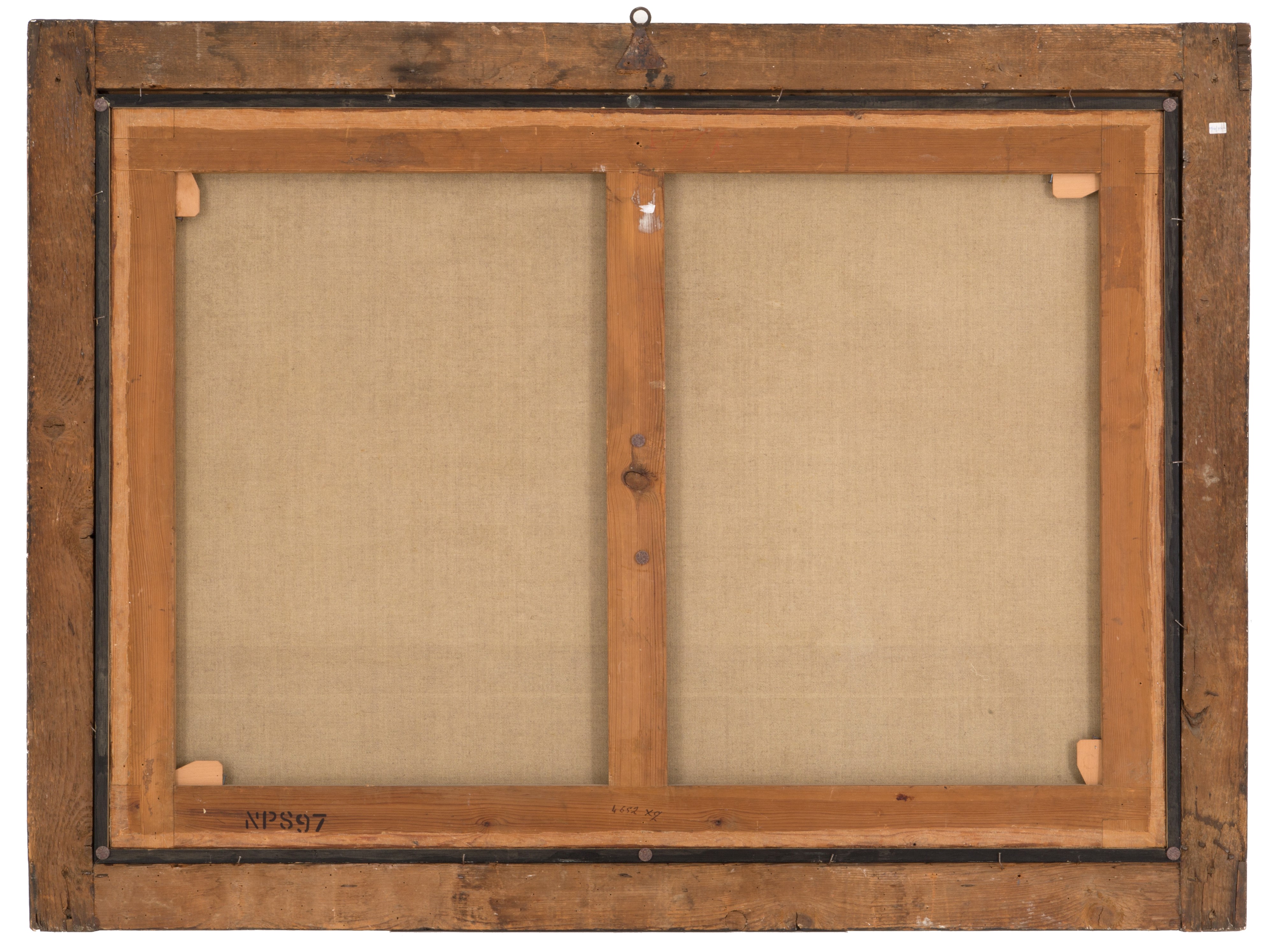 Dipinto "NATURA MORTA CON VASO DI FIORI, CARCIOFI, UN PIATTO DI SALMONE E ARANCE"