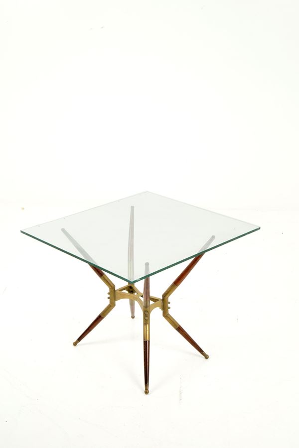 Coffee table with glass top