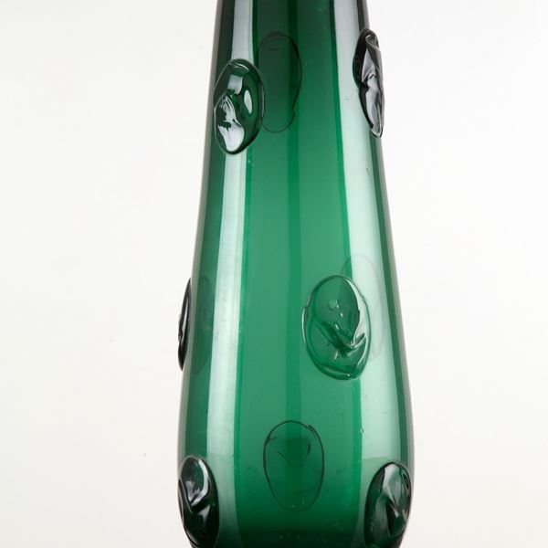 Vaso in vetro di Murano verde