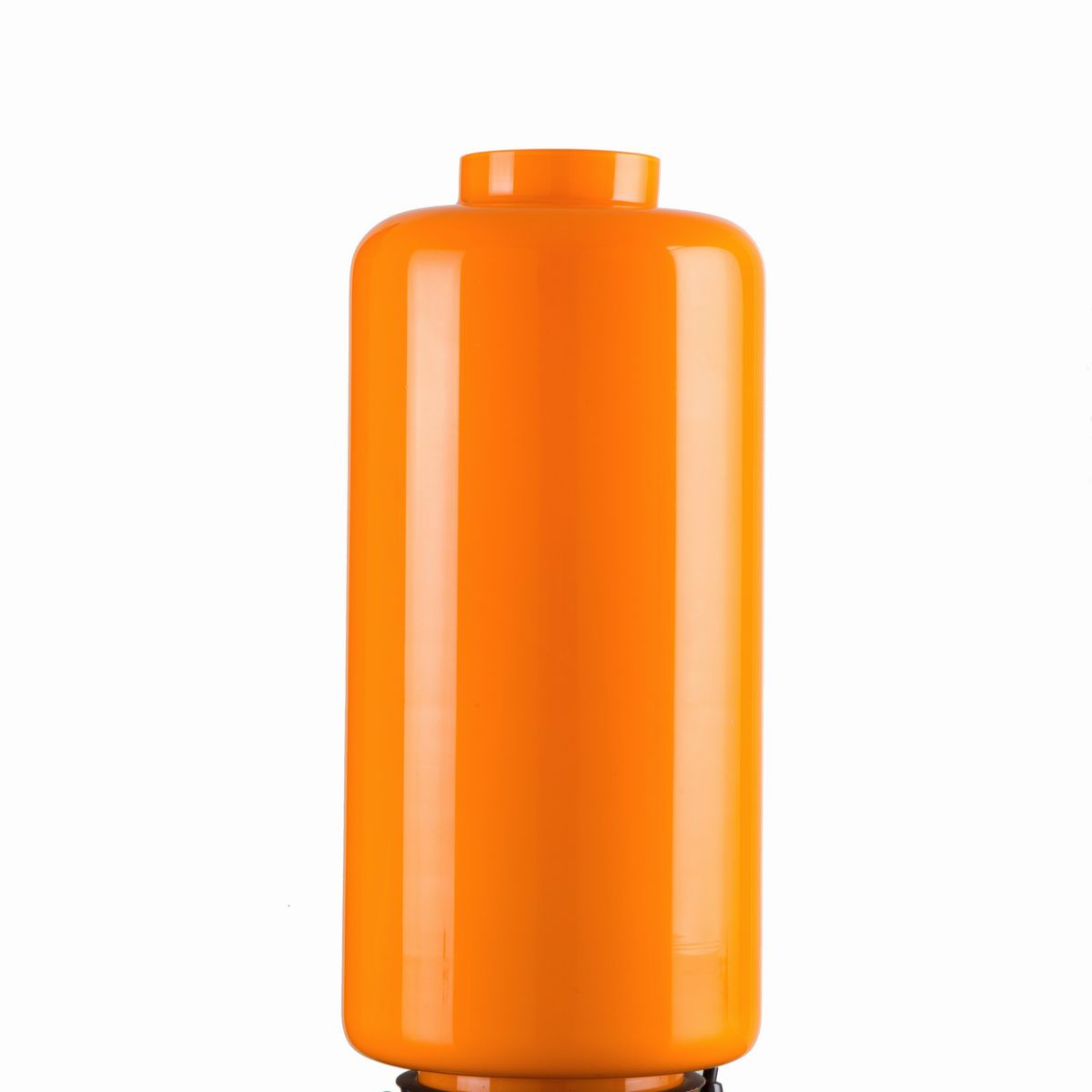 Vaso-lampada in vetro di Murano arancione