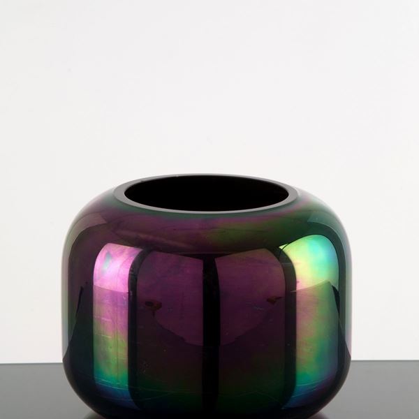 Vaso in vetro iridescente