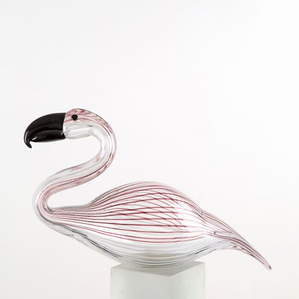 Murano glass flamingo
