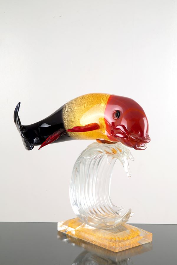 Large Murano glass fish