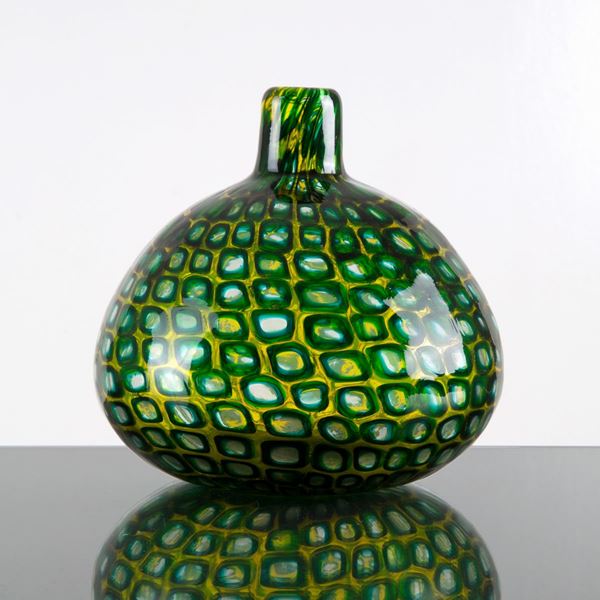Vaso a murrine in vetro di Murano