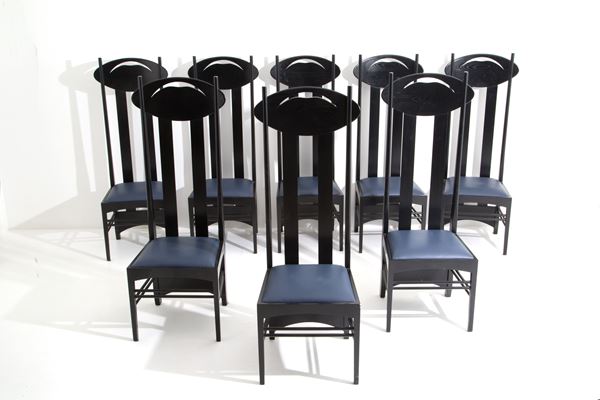 CHARLES RENNIE MACKINTOSH - Eight chairs for CASSINA