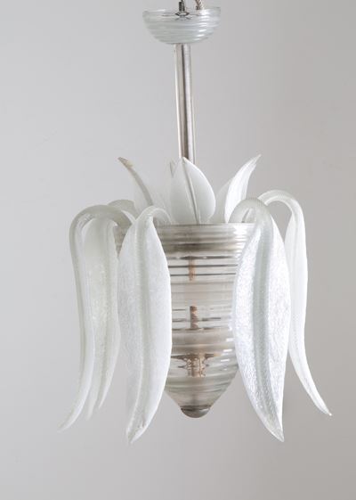 Lampadario in Vetro di Murano con Foglie
