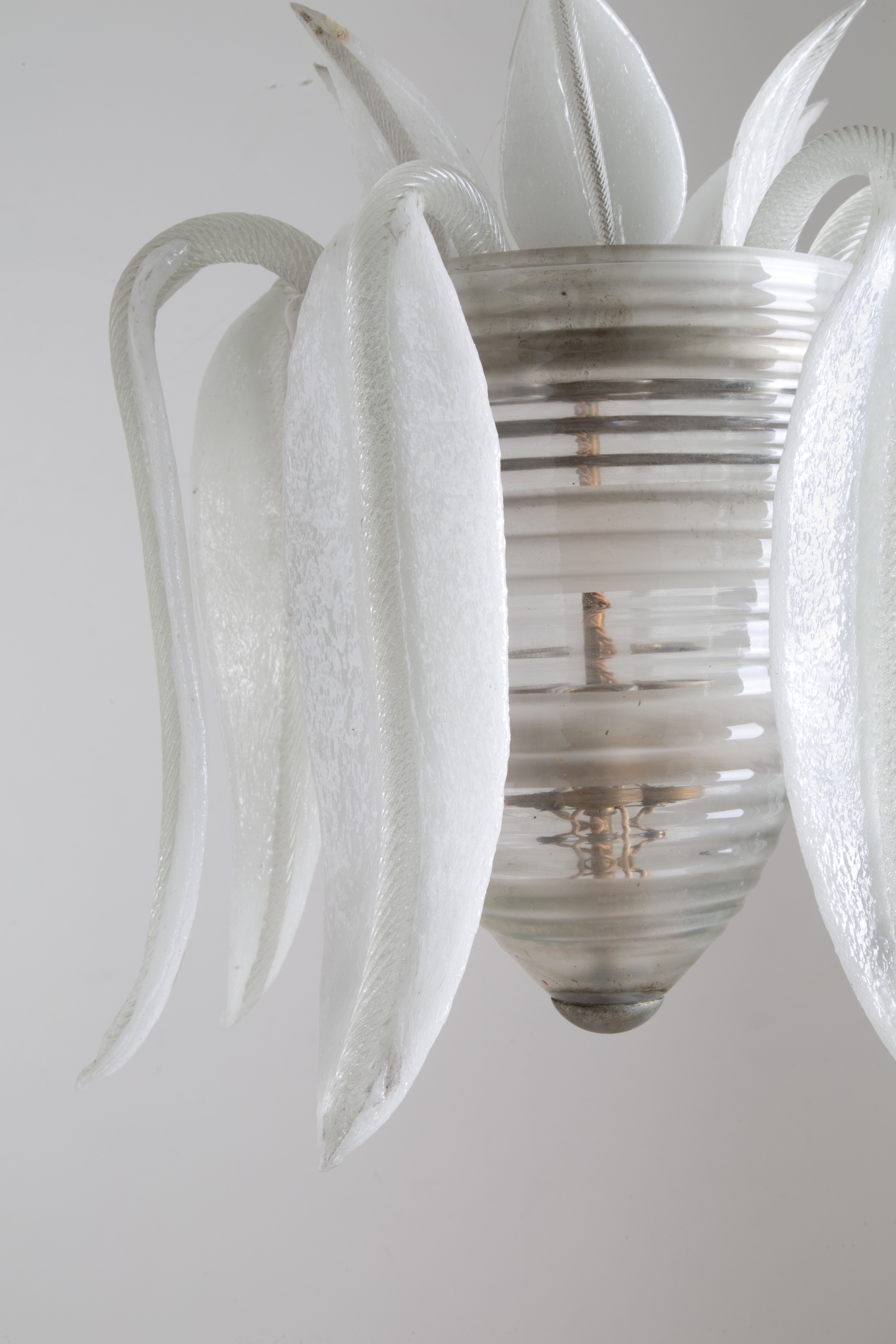 Lampadario in Vetro di Murano con Foglie