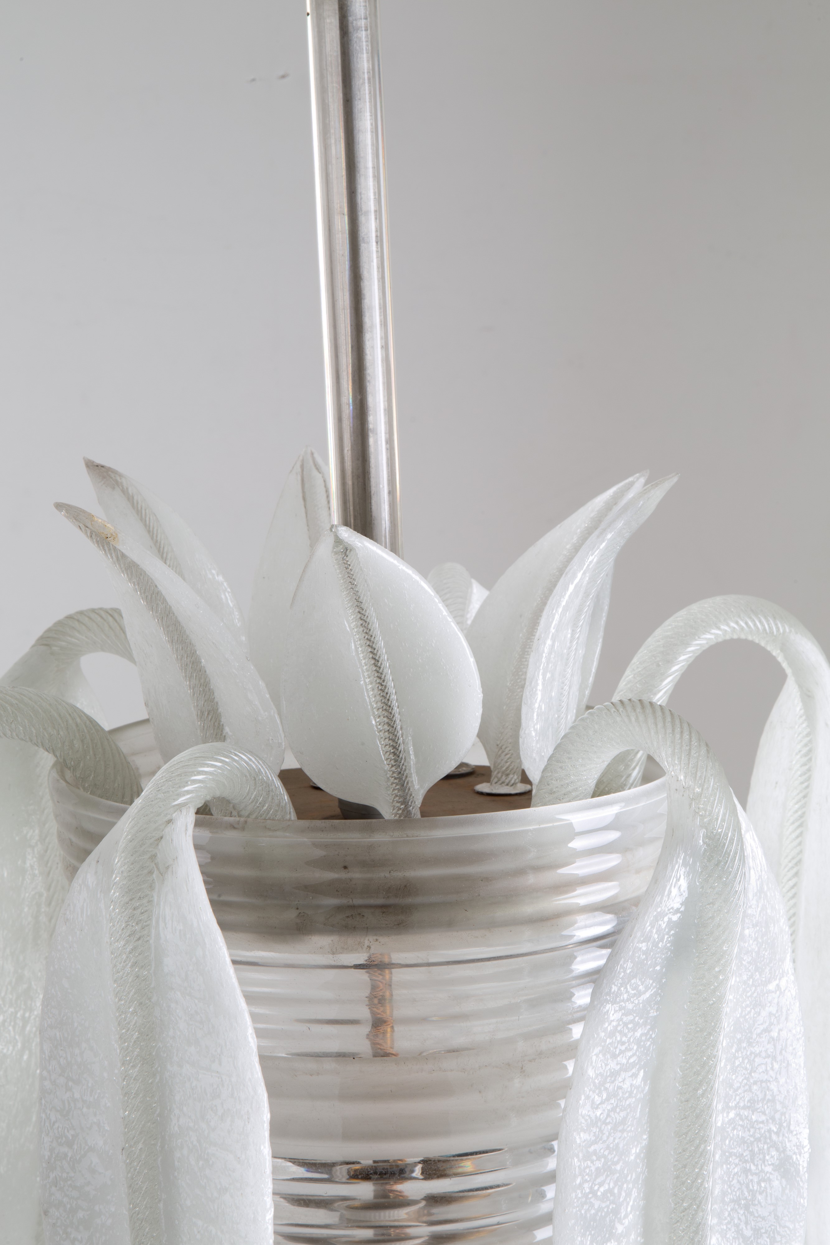 Lampadario in Vetro di Murano con Foglie