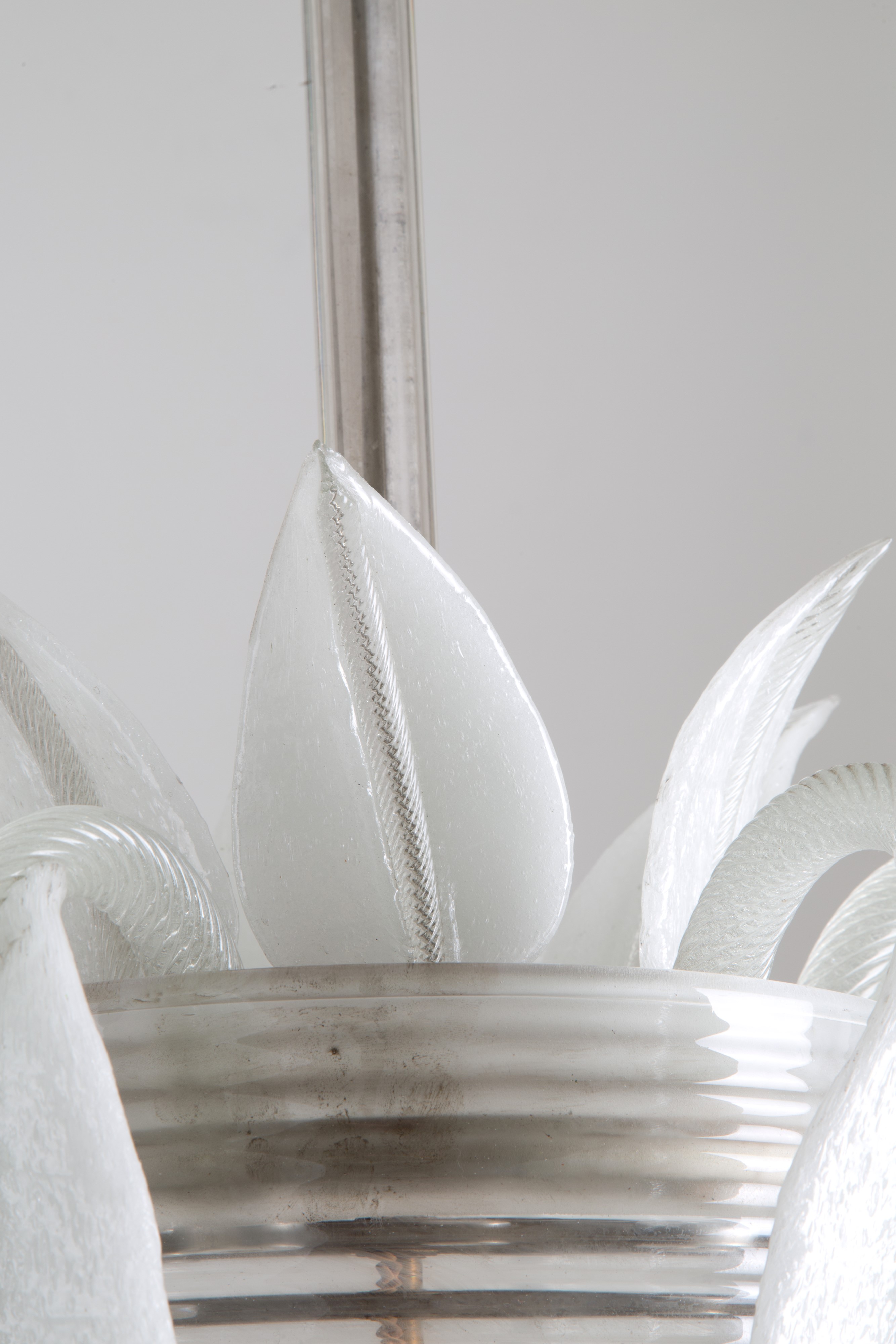 Lampadario in Vetro di Murano con Foglie