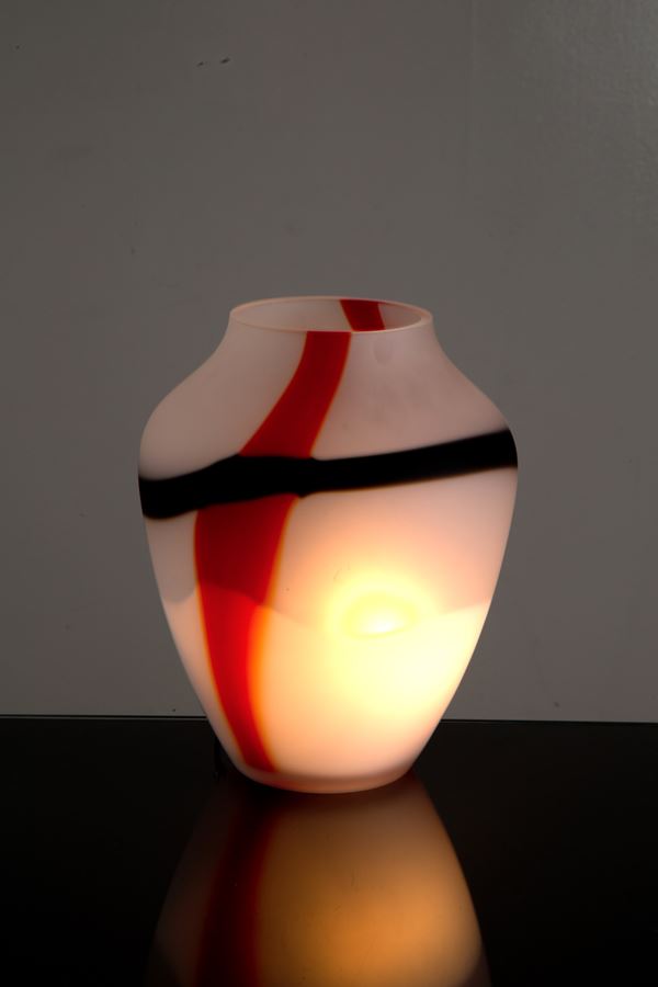 CARLO NASON - Satin glass lamp