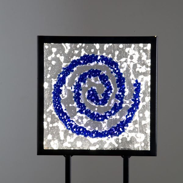 Murano glass lamp-mounted plaque