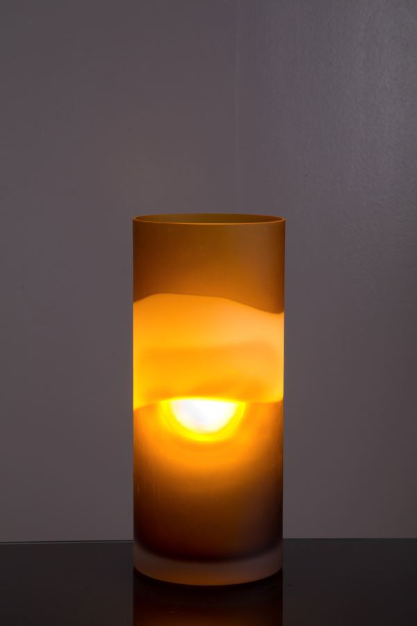 CARLO NASON - Lampada in vetro di Murano ambra