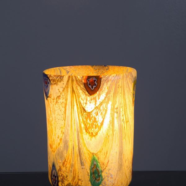 Lampada in vetro di Murano con murrine