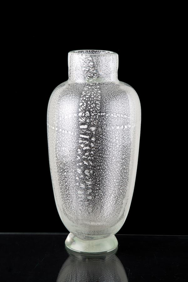 Vaso in vetro bullicante