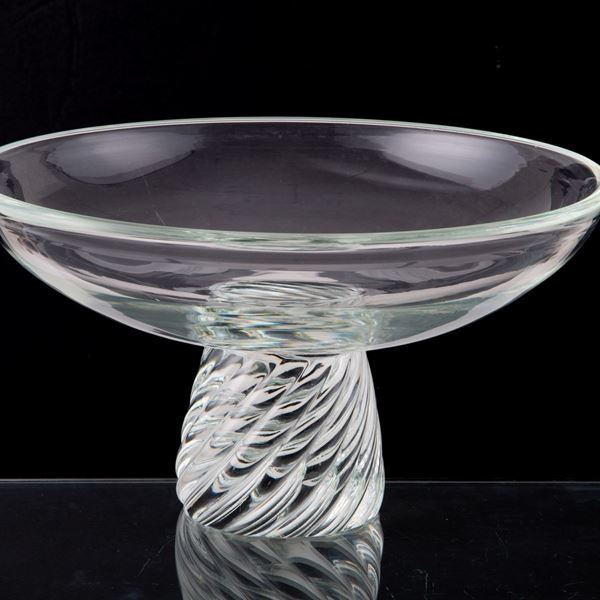 DIEGO BARDELLA - Alzata in vetro di Murano massiccio