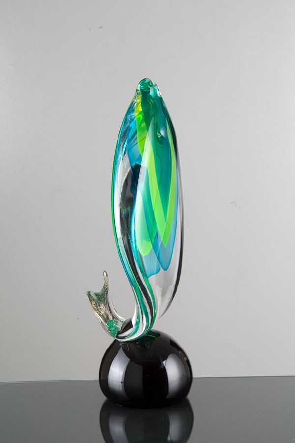 Scultura in vetro di Murano "PESCE"