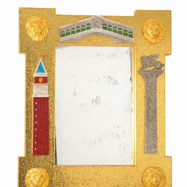 Mirror with micromosaic