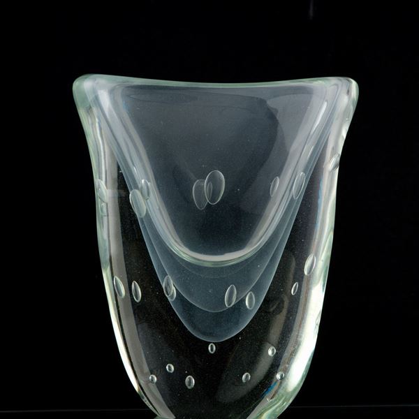 DIEGO BARDELLA - Vaso in vetro di Murano con bolle