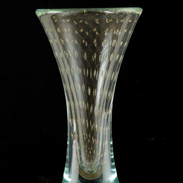 DIEGO BARDELLA - Vaso a tromba in vetro di Murano