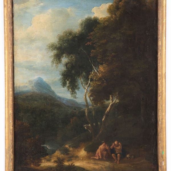 Painting "MERCURY MAKES ARGO SLEEP WHILE PLAYING THE FLUTE"