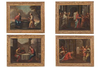 Quattro Dipinti "scene Religiose"