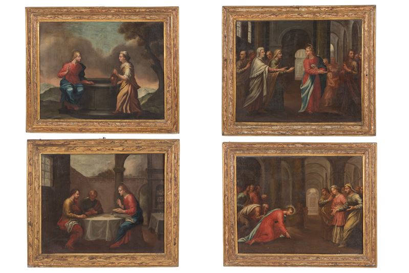 Quattro Dipinti "scene Religiose"