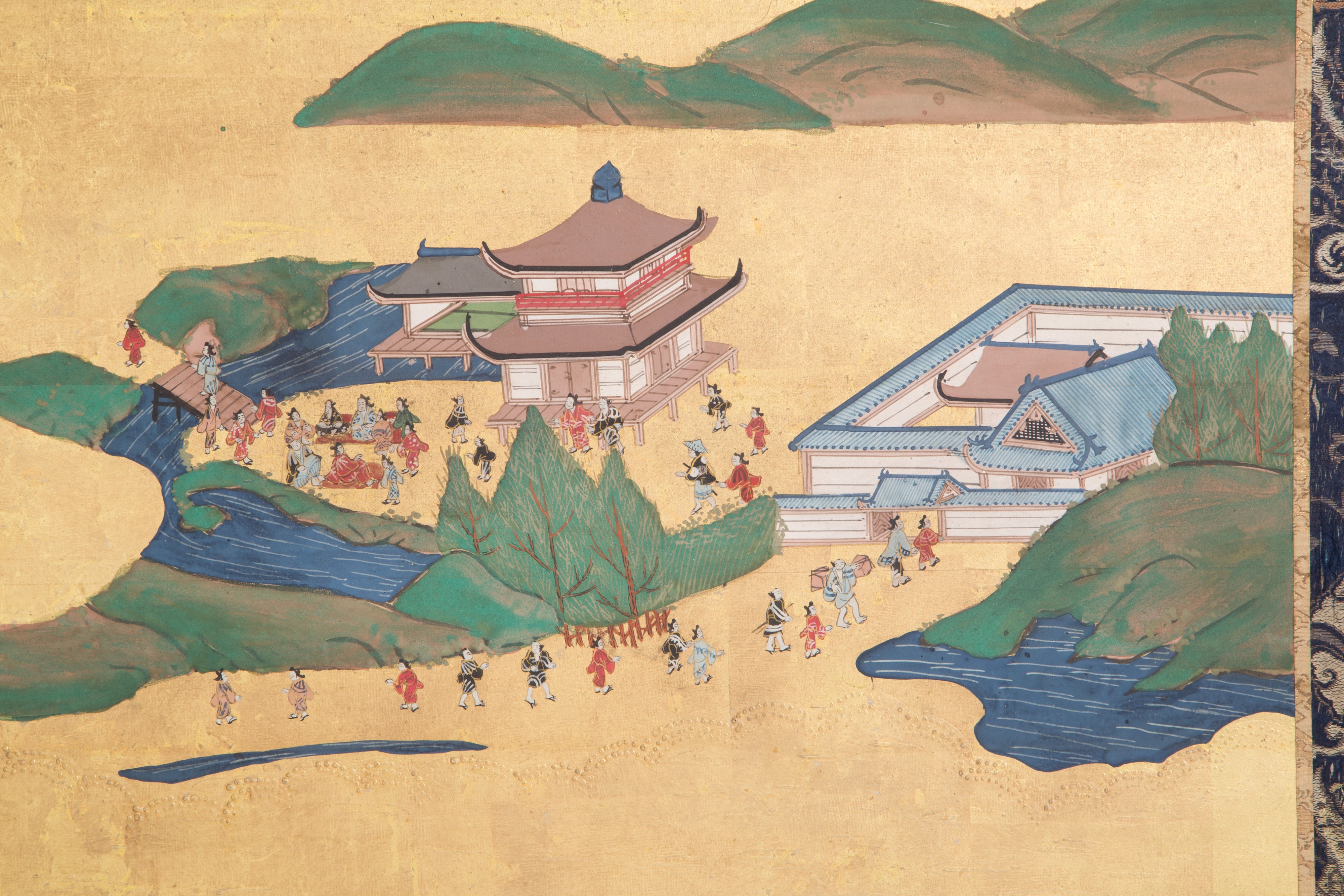 Paravento "PAESAGGIO CON SCENE DI VITA ORIENTALE"