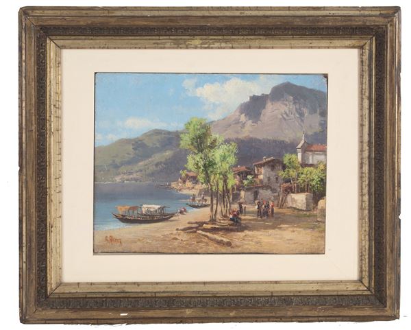 GUIDO  RICCI - Dipinto "CHIUSO, LECCO"