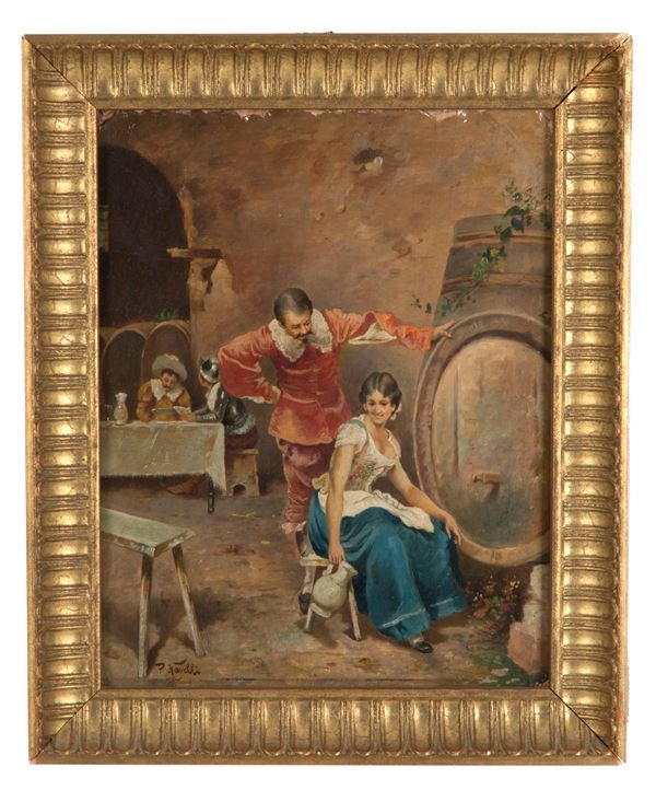 Painting "GALANT SCENE IN THE TAVERN"