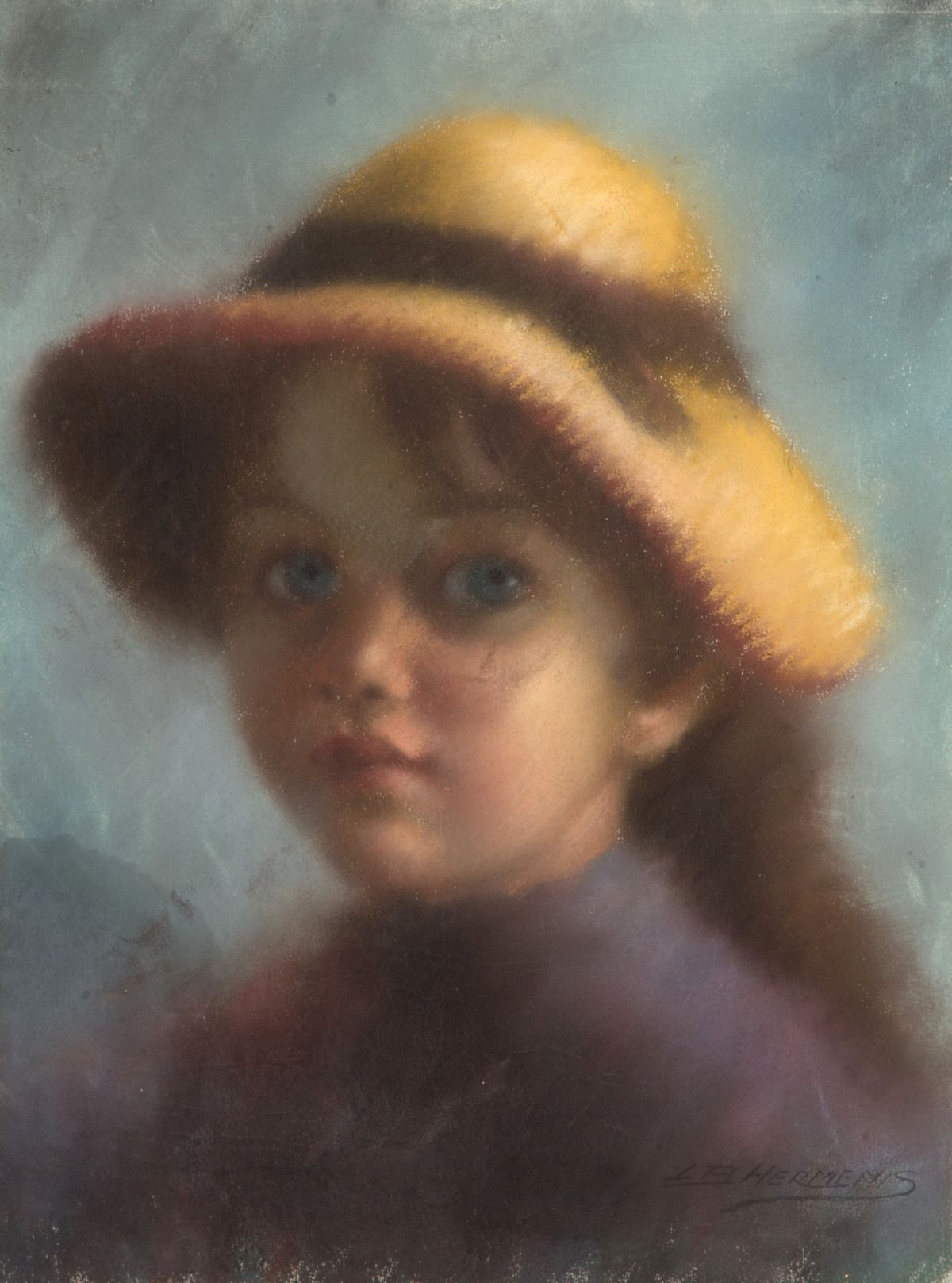 Pastello "ritratto di Giovane Fanciulla"