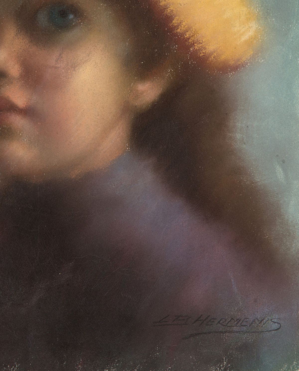 Pastello "ritratto di Giovane Fanciulla"