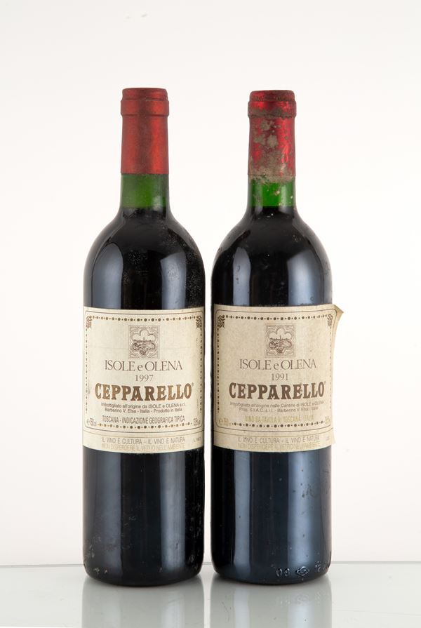 Isole e Olena Toscana Cepparello 1991 e 1997 (2 bt)  - Asta  MILANO DECOR - Antiques, Fine Art, Wine & Design Auction - Viscontea Casa d'Aste