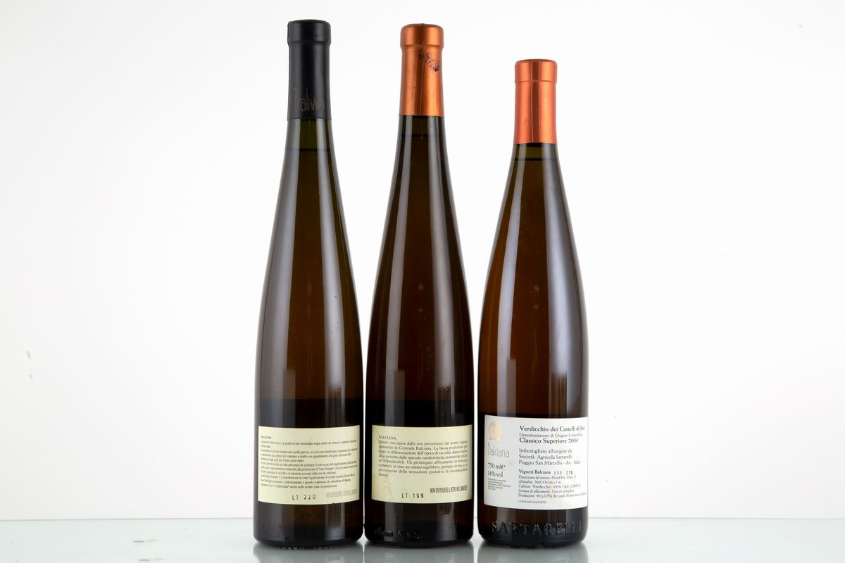 Sartarelli Verdicchio dei Castelli di Jesi 2000 (2 Bt) e 2004 (1 Bt)