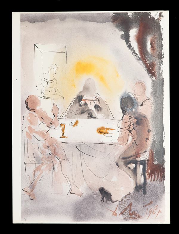 SALVADOR DALI' - Litografia 'ET COGNOVERUNT EUM IN FRACTIONE PANIS'