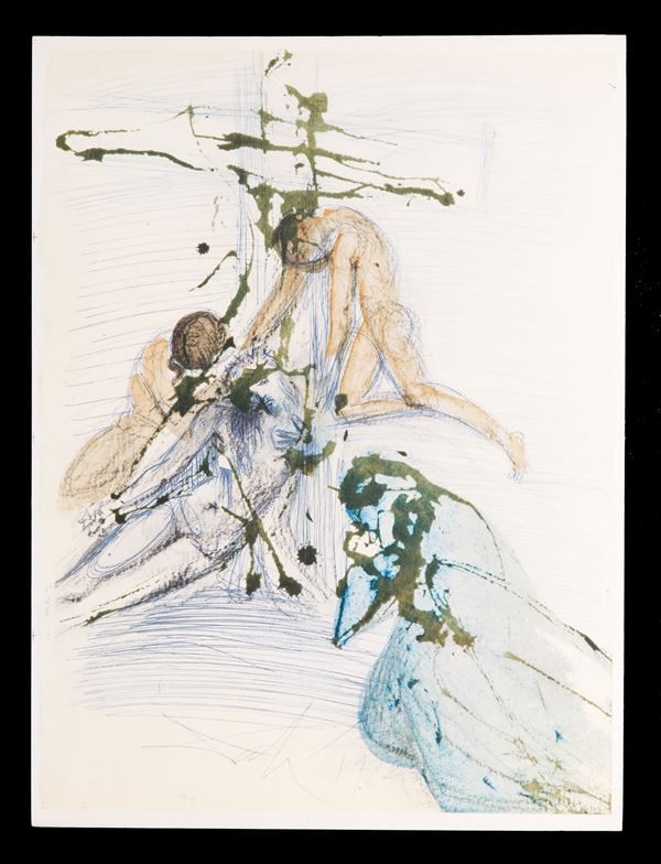 SALVADOR DALI' - Litografia 'DE CRUCE DEPOSITIO'.