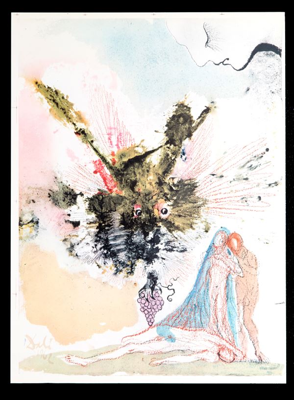SALVADOR DALI' - Litografia 'NOE QUI PRIMUS PLANTAVIT VINEAM'
