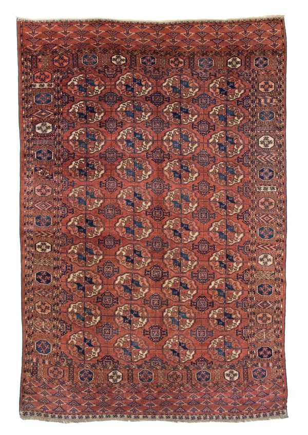 Tekkè main carpet. Turkestan Occidentale