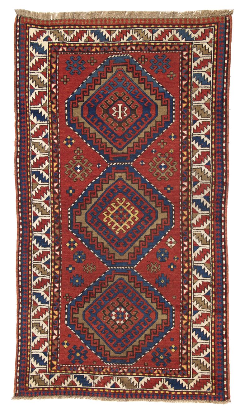 Tappeto Kazak, Caucaso, circa 1900, 234x131 cm